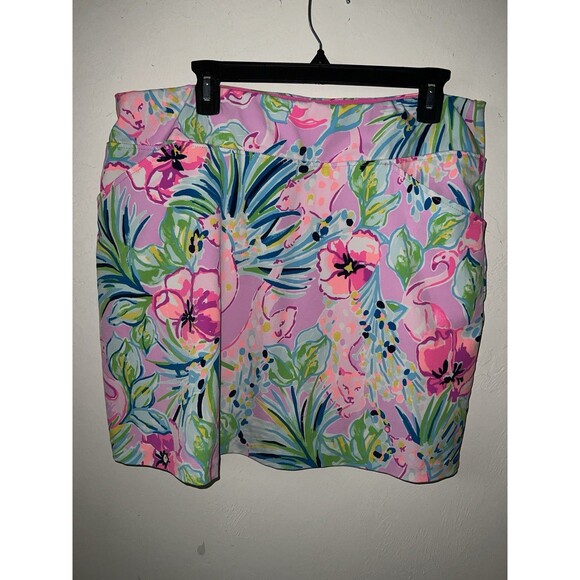 LILLY PULITZER SIZE 16 LUXLETIC MONICA SKORT FLOWERS & FRIENDS UPF 50+ HTF - Picture 11 of 11